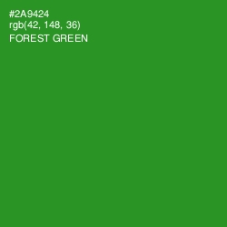 #2A9424 - Forest Green Color Image